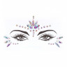 Эротический комплект с наклейкой на лицо Bra Set With Garters & Dazzling Sticker