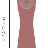 Коричневый вибратор-жезл Hazel 01 - 14 см.