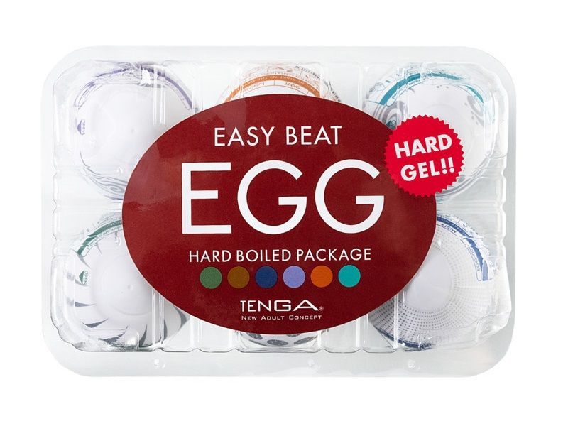 Набор из 6 мастурбаторов Tenga EGG II Hard Boiled с различным рельефом