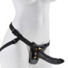 Чёрный с золотом женский страпон Designer Strap-On