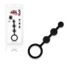 Черные силиконовые анальные бусы Silicone Anal Beads - 14 см.