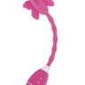 Розовый вибростимулятор-бабочка на ручке THE CELINE BUTTERFLY
