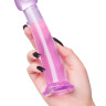 Фиолетовый фаллоимитатор Jelly Dildo M - 18 см.