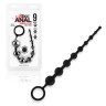 Черные силиконовые анальные бусы Silicone Anal Beads - 30 см.