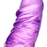 Фиолетовый двухсторонний фаллоимитатор с вибропулей - 35 см.