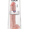 Телесный фаллоимитатор-гигант 15  Cock with Balls - 40,6 см.