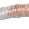 Прозрачная насадка-удлинитель с выпуклостями - 22 см.