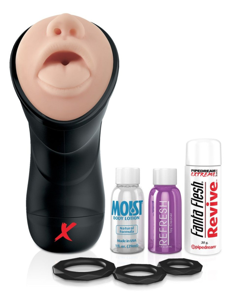 Мастурбатор-ротик Deep Throat Vibrating Stroker