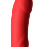 Красный безремневой страпон с вибрацией