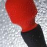 Черно-красный двусторонний вибромассажер Black&Red - 21 см.