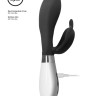 Черный вибратор-кролик Alexios - 21 см.
