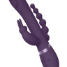 Фиолетовый анально-вагинальный вибромассажер Rini - 22,3 см.