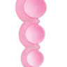 Розовая анальная цепочка из 5 шариков различного диаметра - 25,5 см.