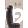 Коричневый фаллоимитатор DUAL DENSITY DILDO на присоске - 17 см.