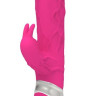 Розовый реалистичный вибратор-кролик - 23 см.