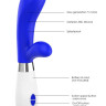 Синий вибратор-кролик Achilles - 21 см.