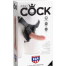 Телесный страпон Strap-on Harness Cock - 15,2 см.