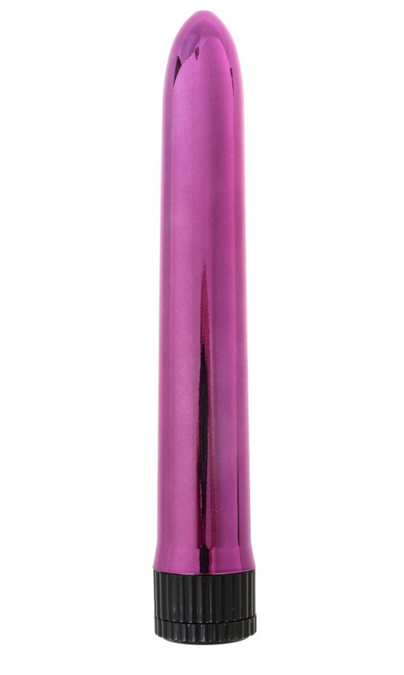 Розовый классический вибратор - 18 см.