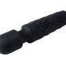 Черный перезаряжаемый wand-вибратор - 20,5 см.