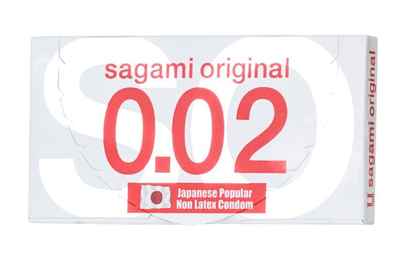 Ультратонкие презервативы Sagami Original 0.02 - 2 шт.