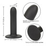 Черный анальный стимулятор Silicone Smooth Probe - 15,25 см.