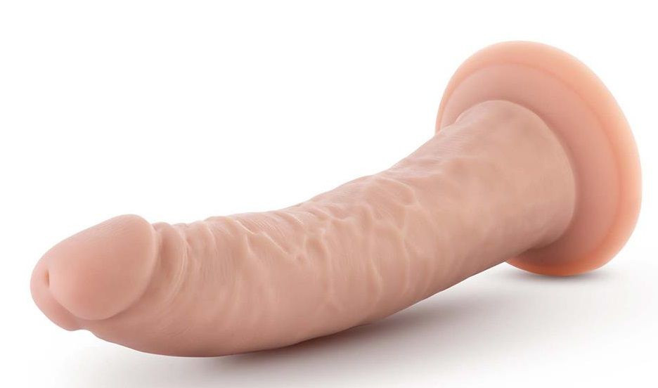 Телесный фаллоимитатор-реалистик 7 Inch Posable Dildo - 19 см.