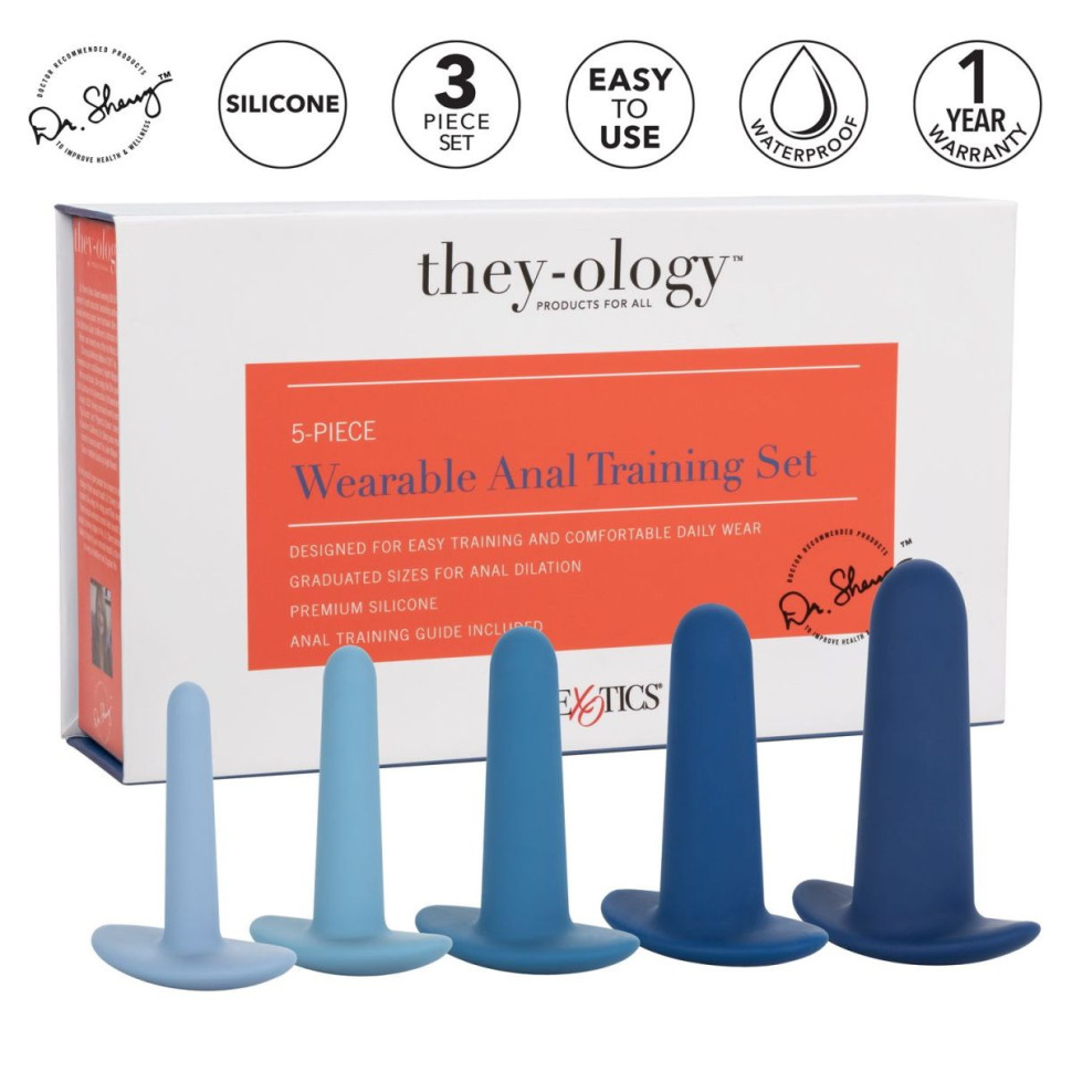 Набор из 5 анальных расширителей They-ology 5-Piece Wearable Anal Training Set