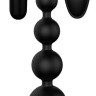 Черный анальный вибромассажер REMOTE GRADUATING BEADS - 20,7 см.