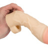 Закрытая удлиняющая насадка на пенис с подхватом мошонки Thicker & Bigger Extension - 17 см.