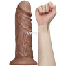 Коричневый фаллоимитатор Cubby dildo - 26,6 см.