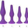 Фиолетовая силиконовая анальная пробка размера XL - 15 см.