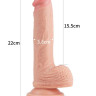 Телесный фаллоимитатор 8.5 Dual-Layered Silicone Nature Cock - 22 см.