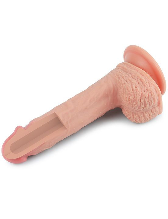 Телесный фаллоимитатор 8.5 Dual-Layered Silicone Nature Cock - 22 см.