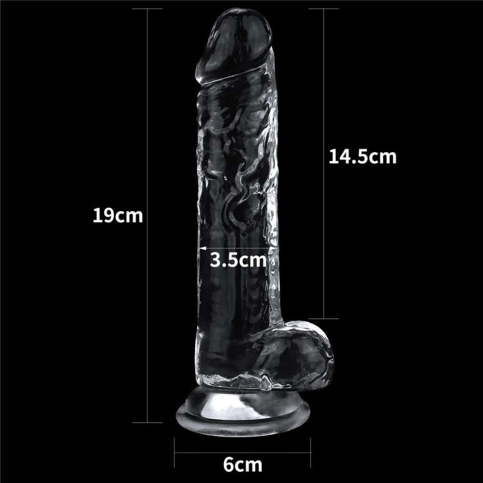 Прозрачный фаллоимитатор Flawless Clear Dildo 7.5 - 19 см.